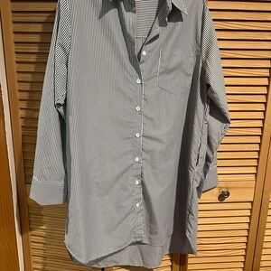 Classic Blue and White Shirtdress